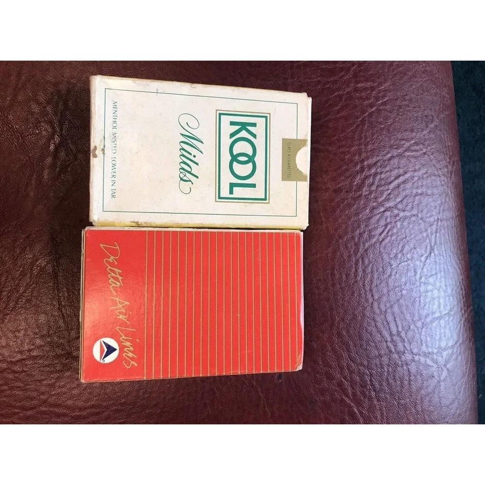 Vtg. KOOL Milds, Delta Air Lines Playing Cards Poker Novelty Deck OPEN